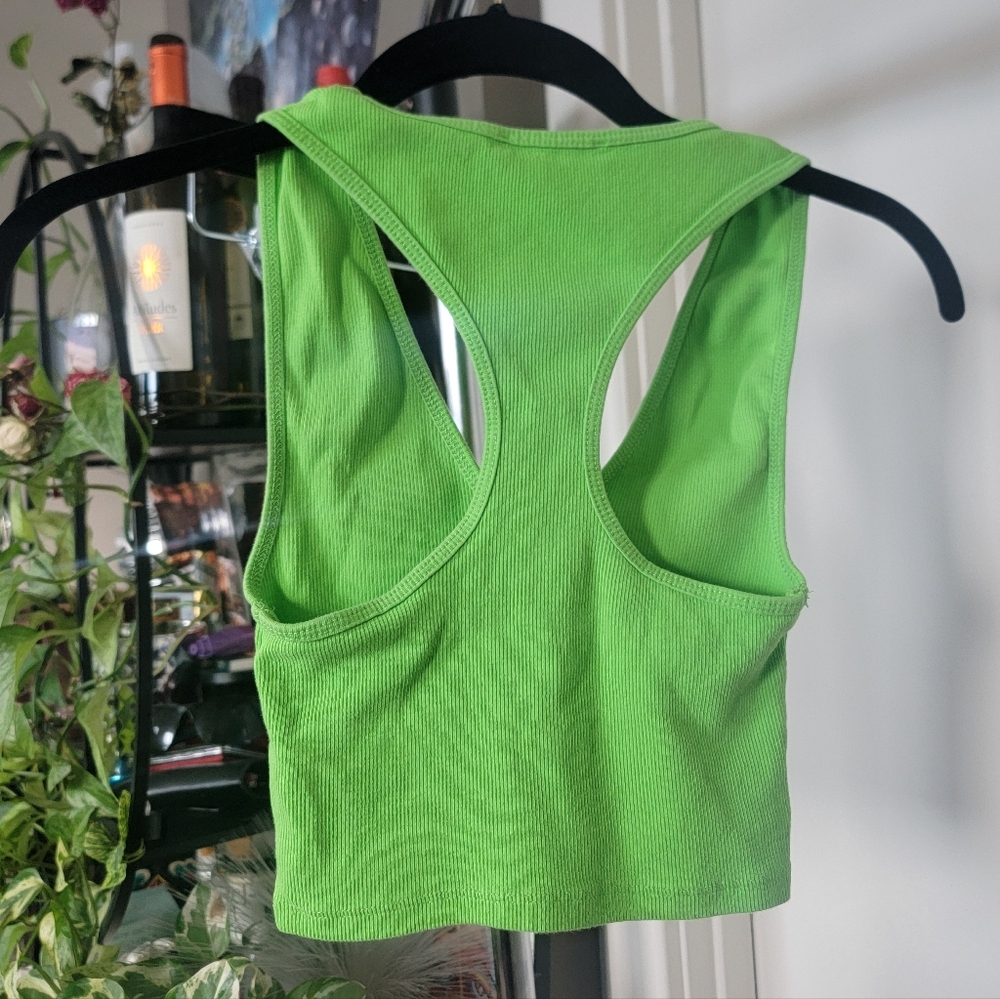 Zara Lime Green Crop Top Tank